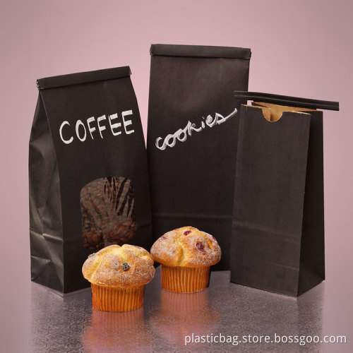 Matte black stand up coffee bags